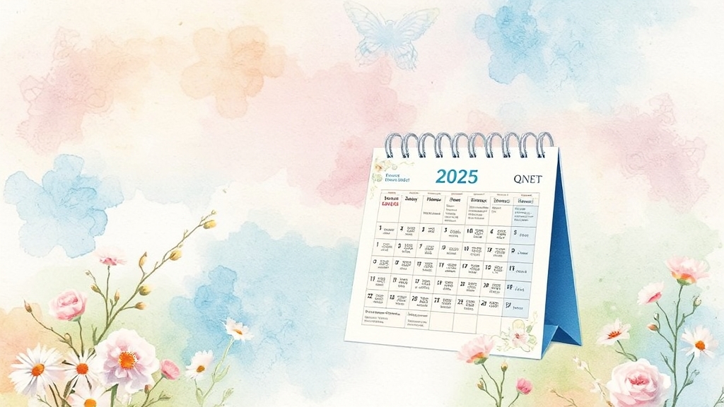 2025년 시험 일정, 놓치지 마세요! (watercolor 스타일)