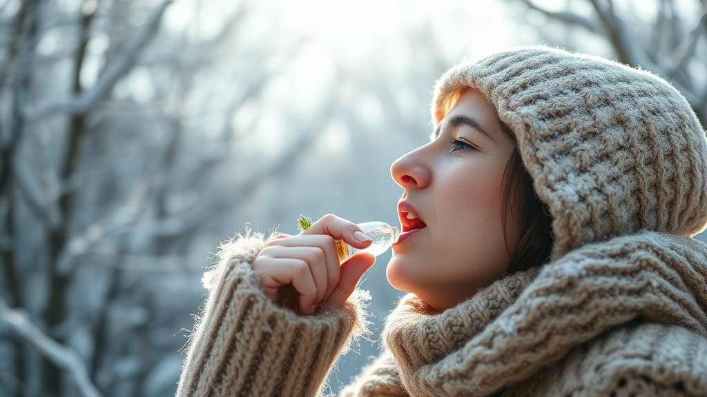 마른 기침 완화를 위한 생활 습관 개선 및 관리법 (realistic 스타일)