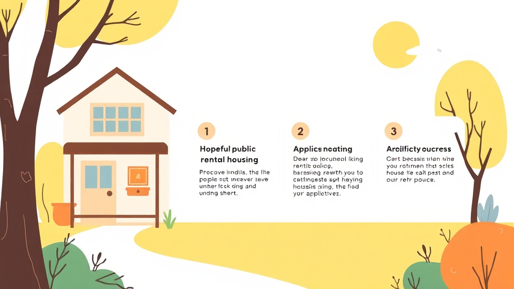 국민임대주택 신청 절차, 단계별 완벽 가이드 (illustration 스타일)