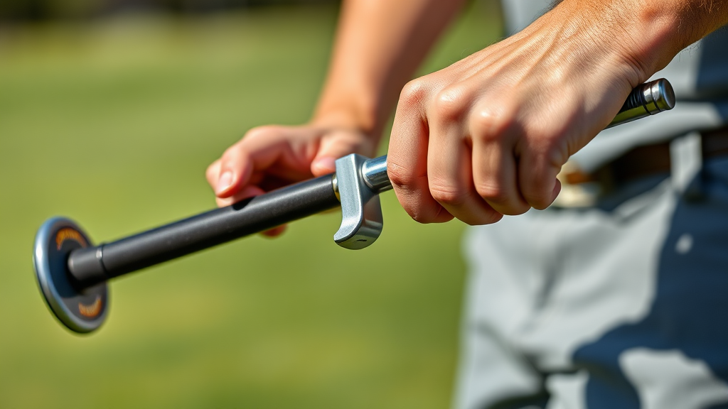 내 몸에 맞는 파크골프채 선택 기준: 무게, 길이, 소재 (realistic 스타일)