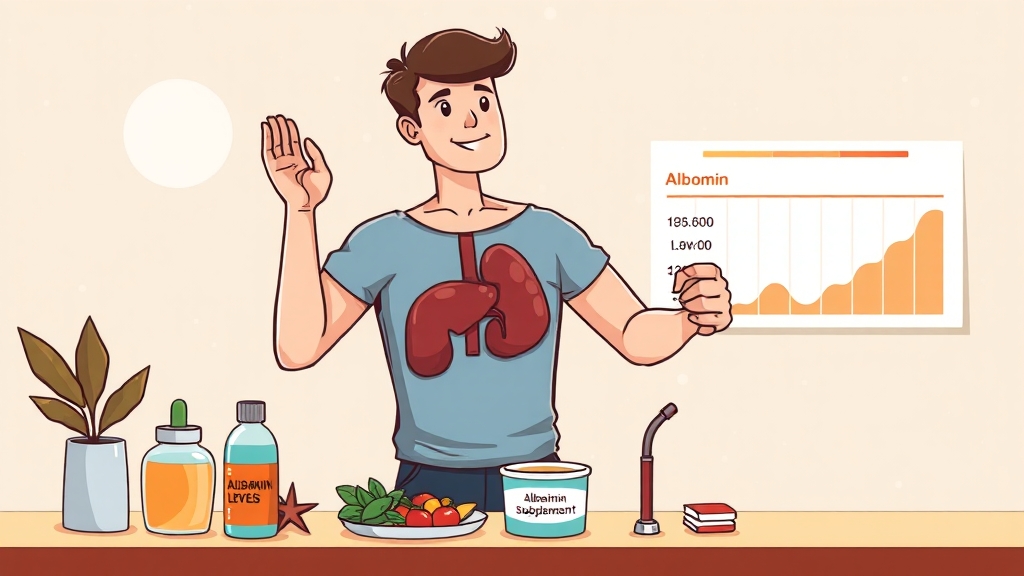 알부민 수치 개선 방법 (cartoon 스타일)