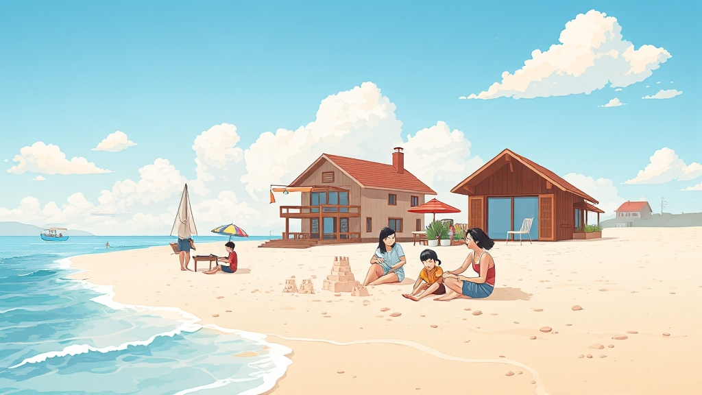 최고의 해수욕장 추천 (illustration 스타일)