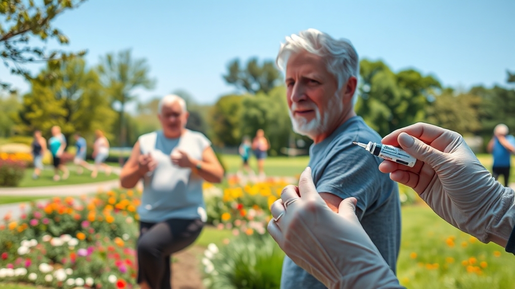 대상포진 예방: 백신과 생활 습관 (realistic 스타일)