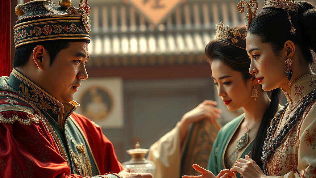 주요 등장인물 관계도 (realistic 스타일)