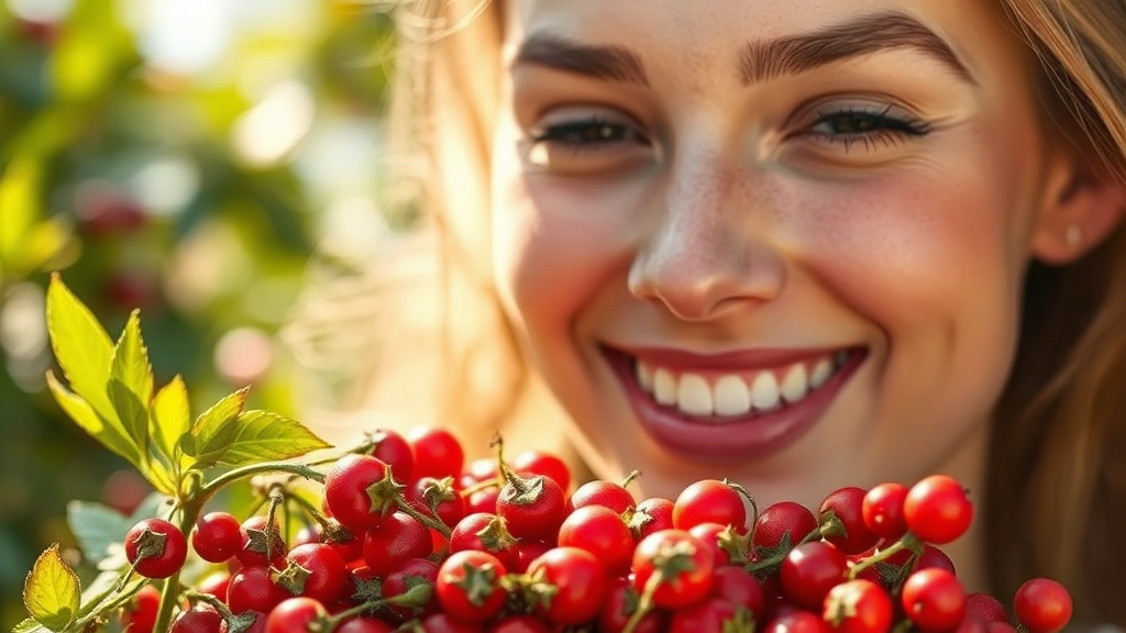 구기자와 피부 미용, 어떤 관련이 있을까? (realistic 스타일)