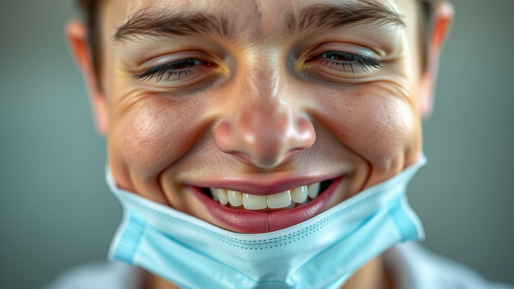 발치 후 회복 과정 (realistic 스타일)