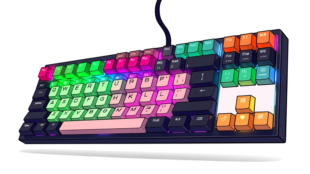 독거미 키보드 공통 특징 (cartoon 스타일)