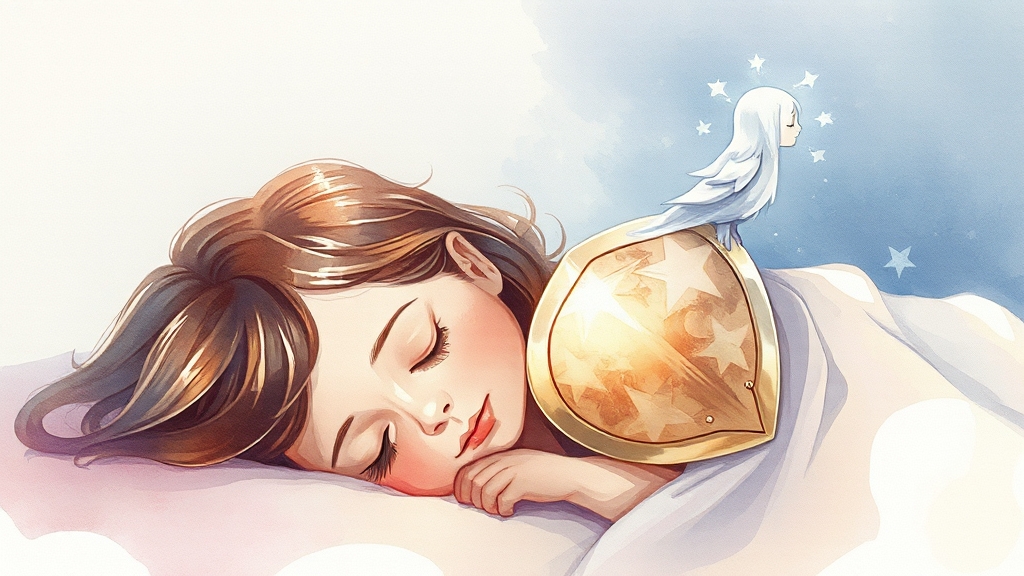 수면 부족, 면역력에 어떤 영향을 줄까? (watercolor 스타일)