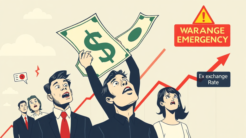 달러 강세, 환율 급등의 주범? (illustration 스타일)