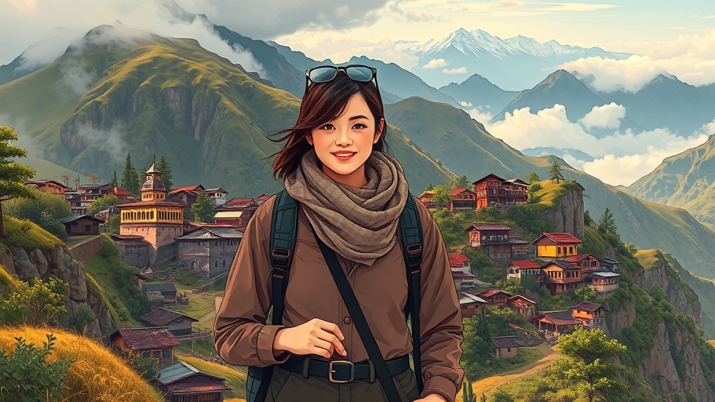 사파 여행 시 유의사항 및 안전 정보 (illustration 스타일)