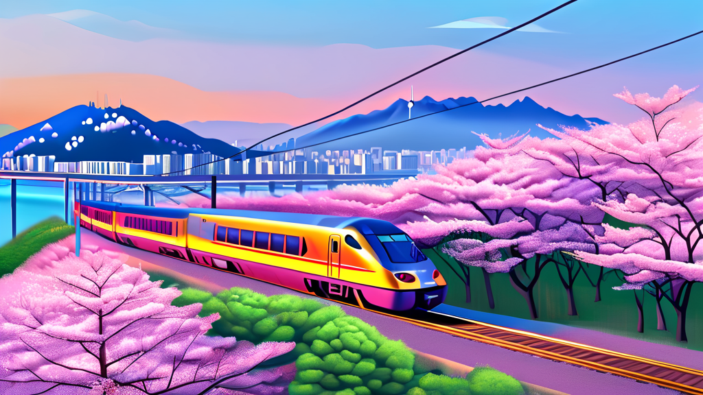 응봉산 개나리: 봄의 절정을 만끽하는 방법 (illustration 스타일)