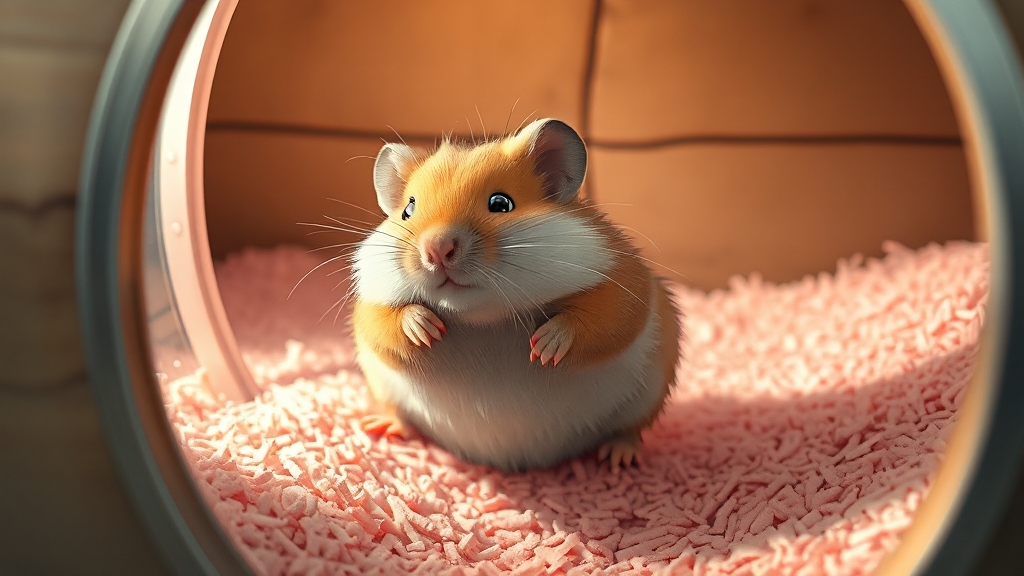 햄스터 용품 준비: 놀이, 위생 관리 (realistic 스타일)