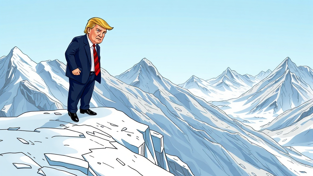 트럼프, 왜 그린란드에? (illustration 스타일)