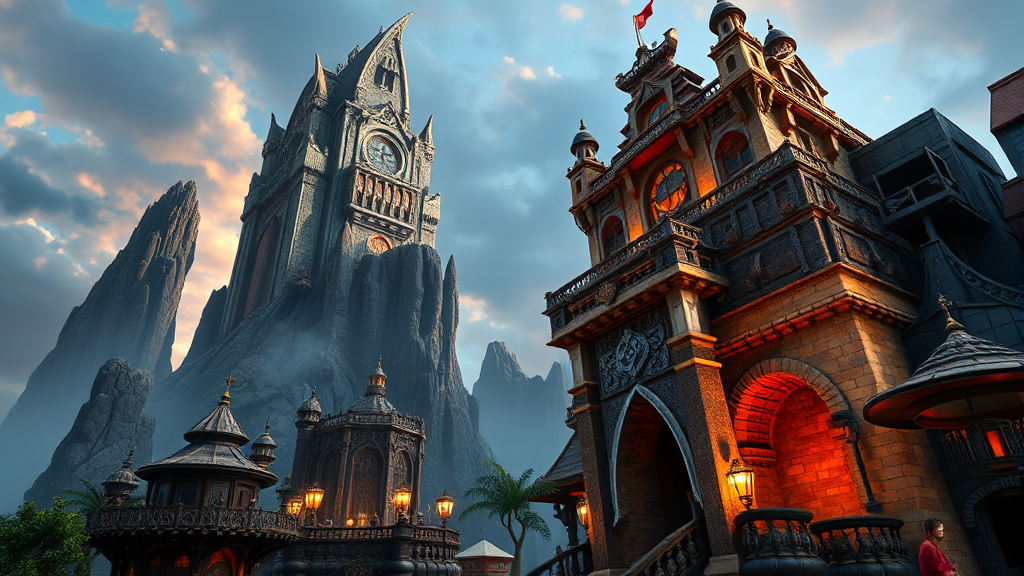 디즈니씨의 매력 속으로: 추천 어트랙션 & 즐길 거리 (realistic 스타일)