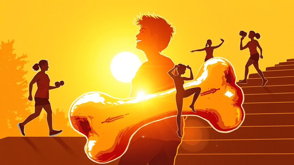 골다공증 환자를 위한 운동 가이드 (illustration 스타일)