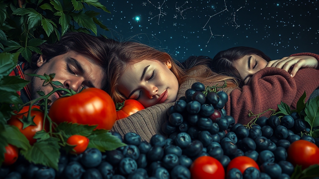 멜라토닌 & 장 건강, 시너지 효과! (realistic 스타일)