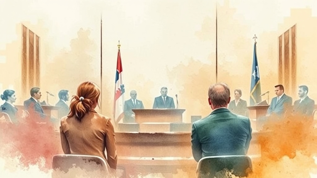 관련자들의 진술은? (watercolor 스타일)