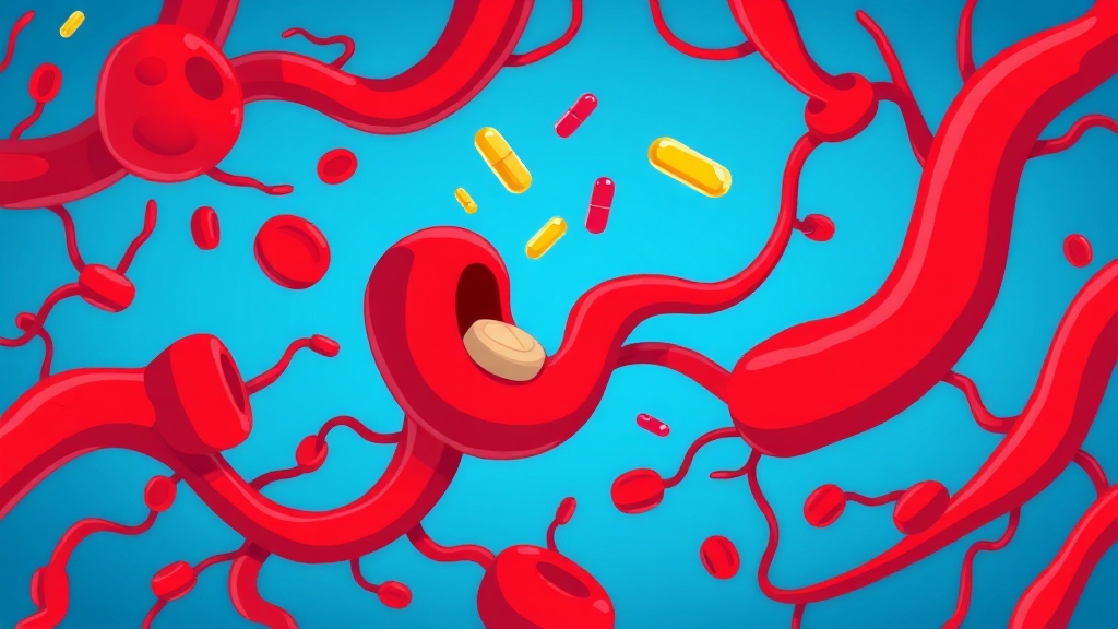 고지혈증 약 종류와 효과 (cartoon 스타일)