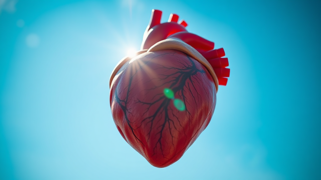 심근경색 예방 습관 (realistic 스타일)