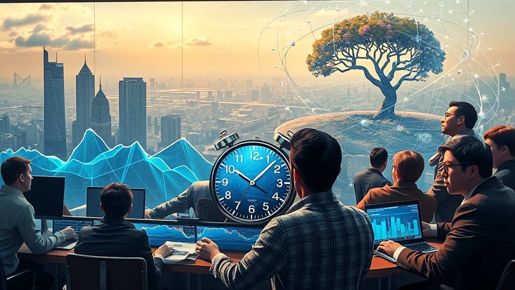 경제, 금융 시장 동향 (realistic 스타일)