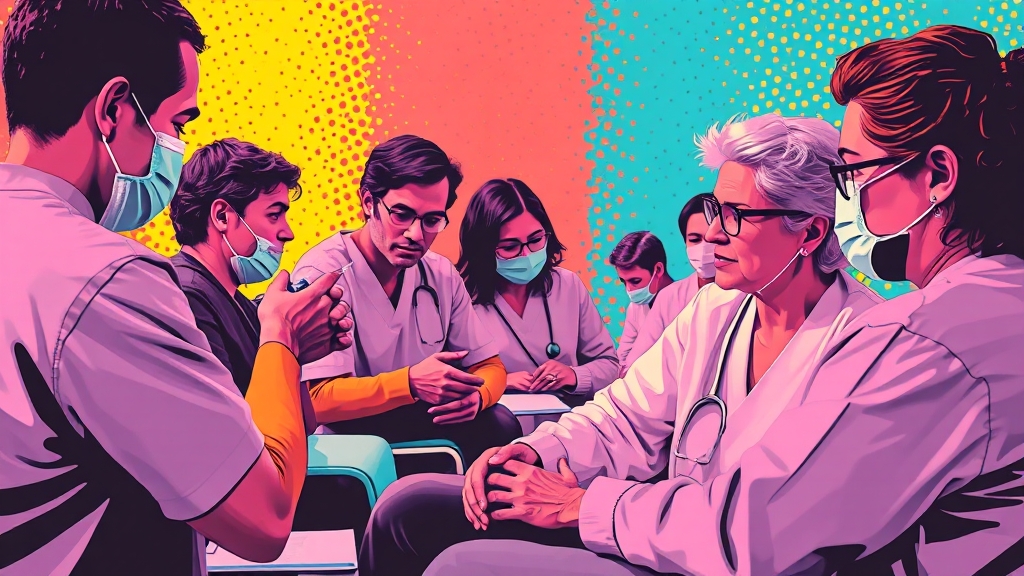 질병 진행 늦추는 약물 (popart 스타일)