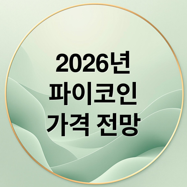2026년
파이코인
가격 전망 (파이코인 시세 2026년)