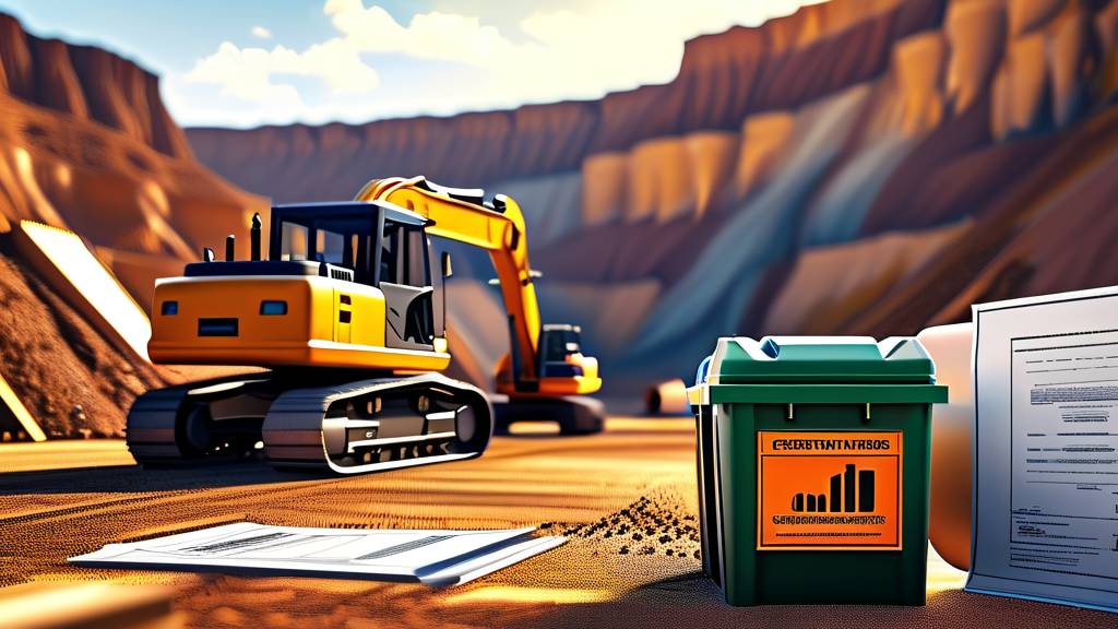 폐기물 처리 후 확인해야 할 서류 및 마무리 (realistic 스타일)