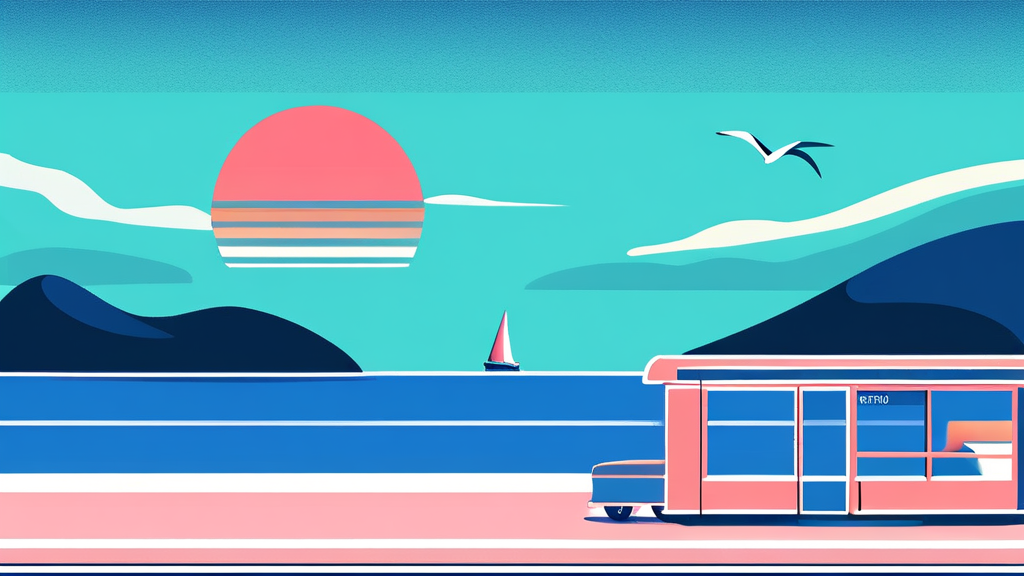 주변 즐길 거리: 청사포, 송정해수욕장 연계 여행 (illustration 스타일)