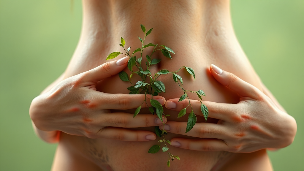 쑥의 주요 효능 (realistic 스타일)