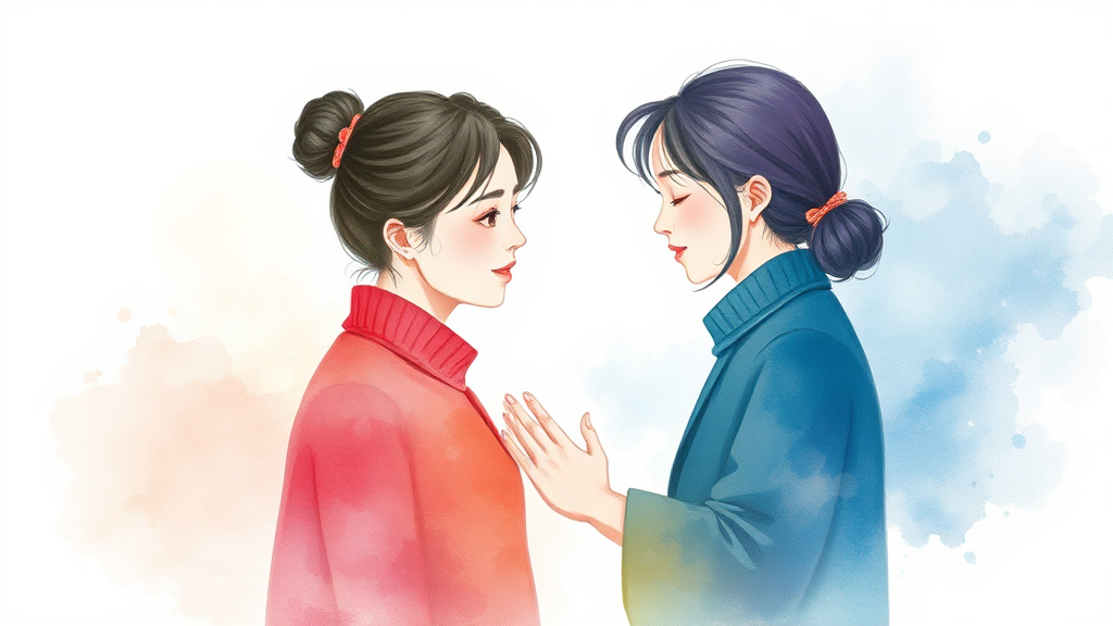 박나래 언급에 대한 시각차 (watercolor 스타일)