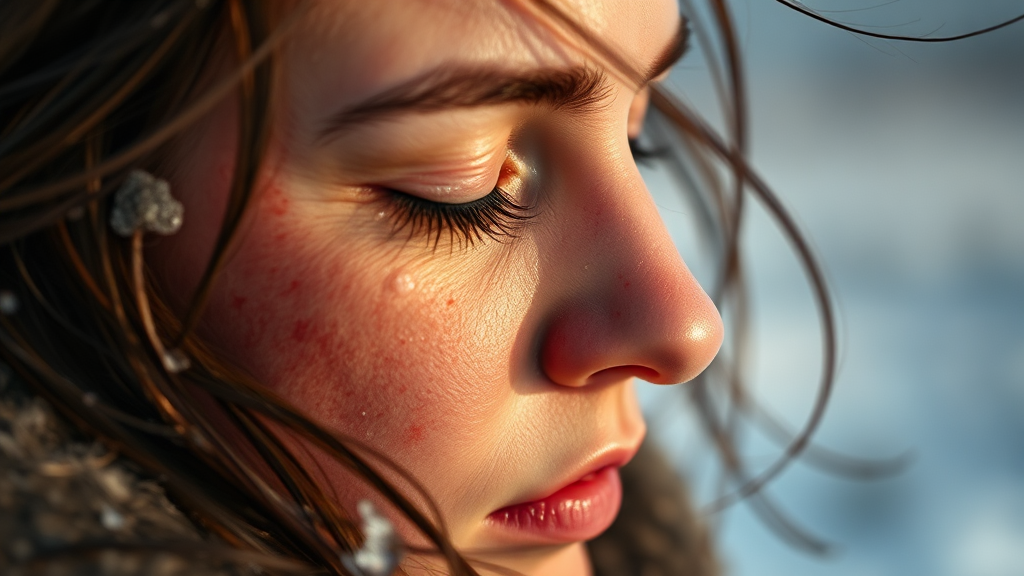 한랭 두드러기 치료 방법 (realistic 스타일)