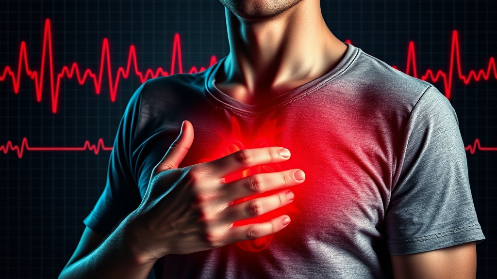 심근경색 의심 시 대처법 (realistic 스타일)