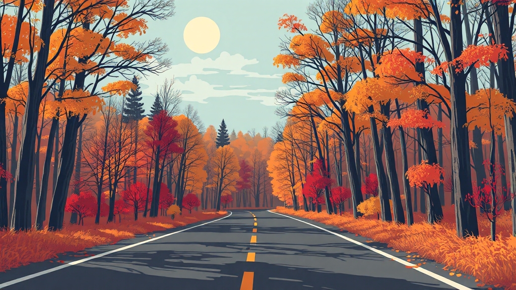 제주 숲길 & 해안도로 (illustration 스타일)