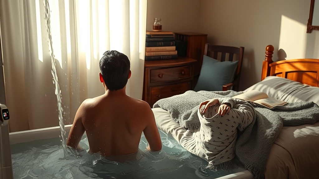 스마트폰 줄이고 수면 루틴 (realistic 스타일)