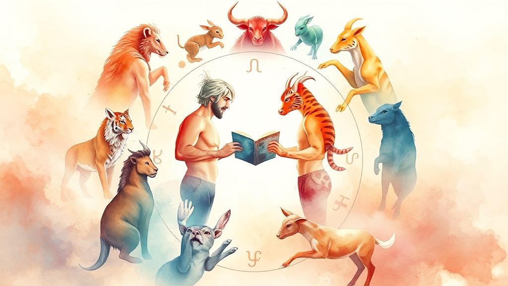 실생활 속 12간지 활용 (watercolor 스타일)