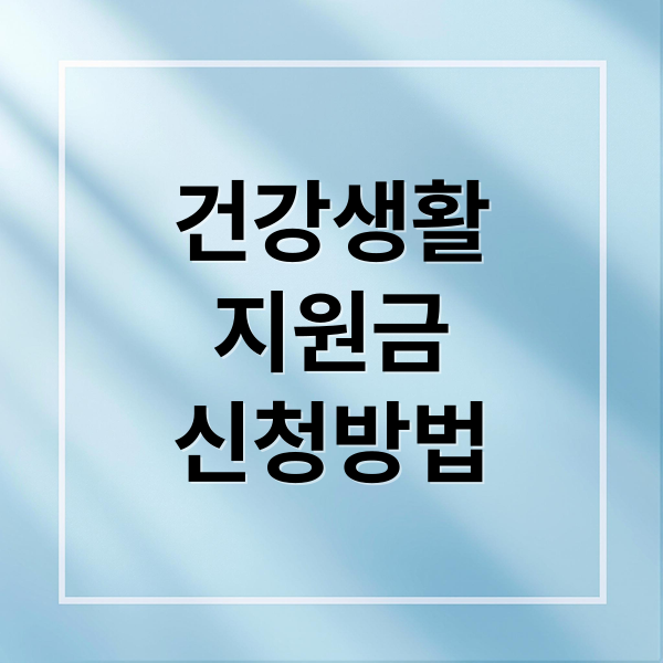 건강생활
지원금
신청방법 (정부 건강생활지원금 5천보 6만원)