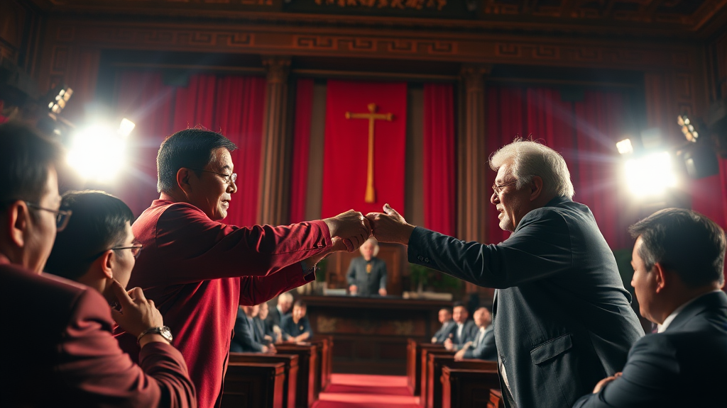 정치권 예산안 논쟁 (realistic 스타일)