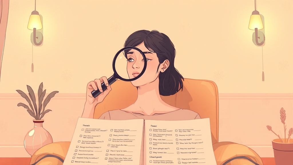 HSP 자가 진단 테스트 (illustration 스타일)