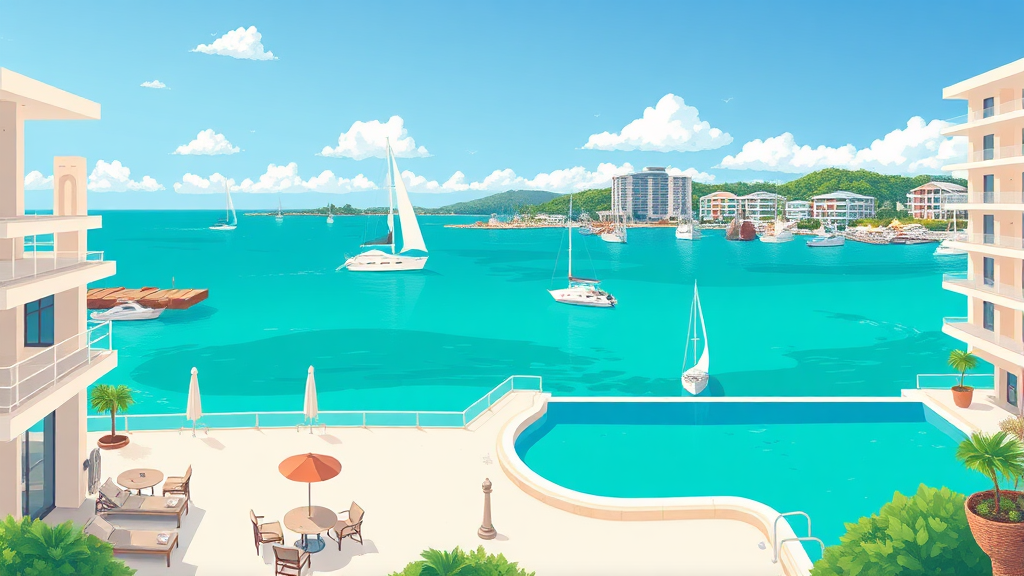 동화 같은 휴양지, 브리즈베이 마리나 (illustration 스타일)