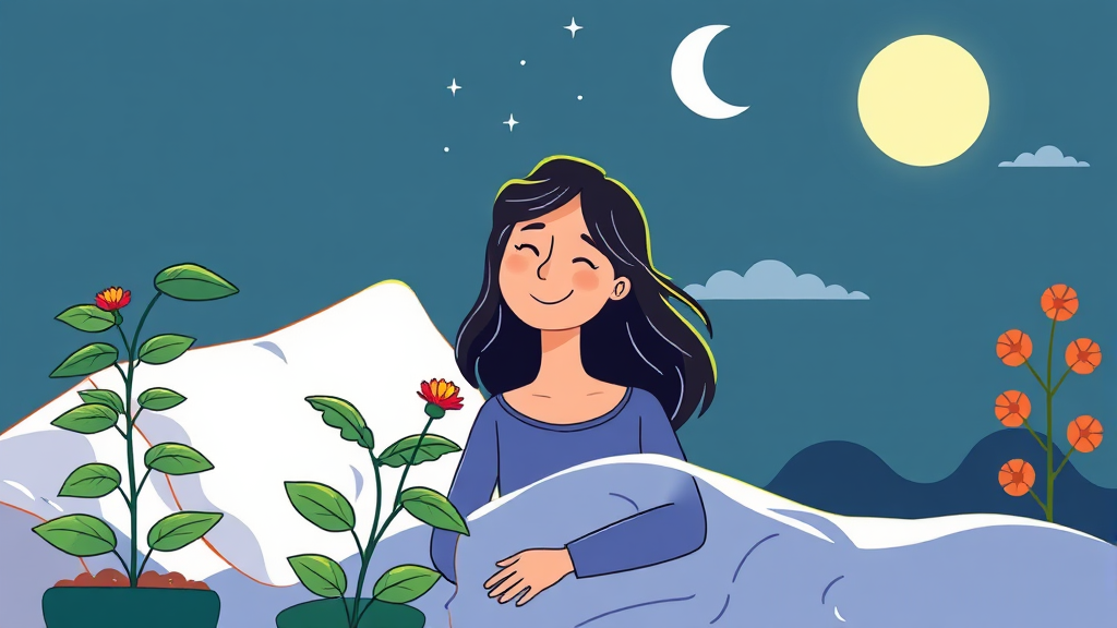 식물성 멜라토닌 복용 경험 및 변화 (cartoon 스타일)