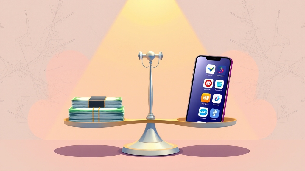 알뜰폰 vs 통신사, 요금제 선택 가이드 (illustration 스타일)