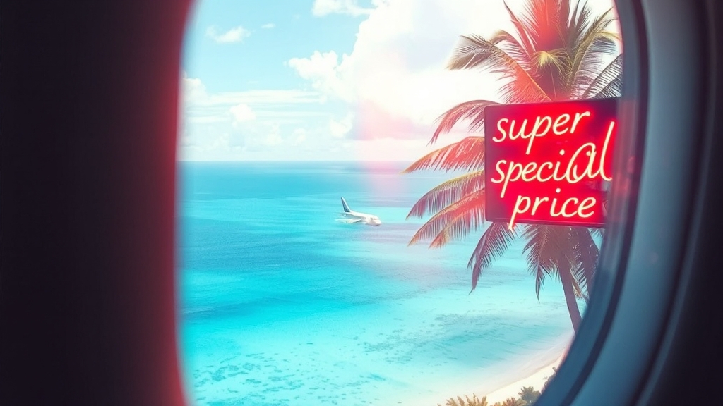 초특가 항공권 등장 배경 (watercolor 스타일)