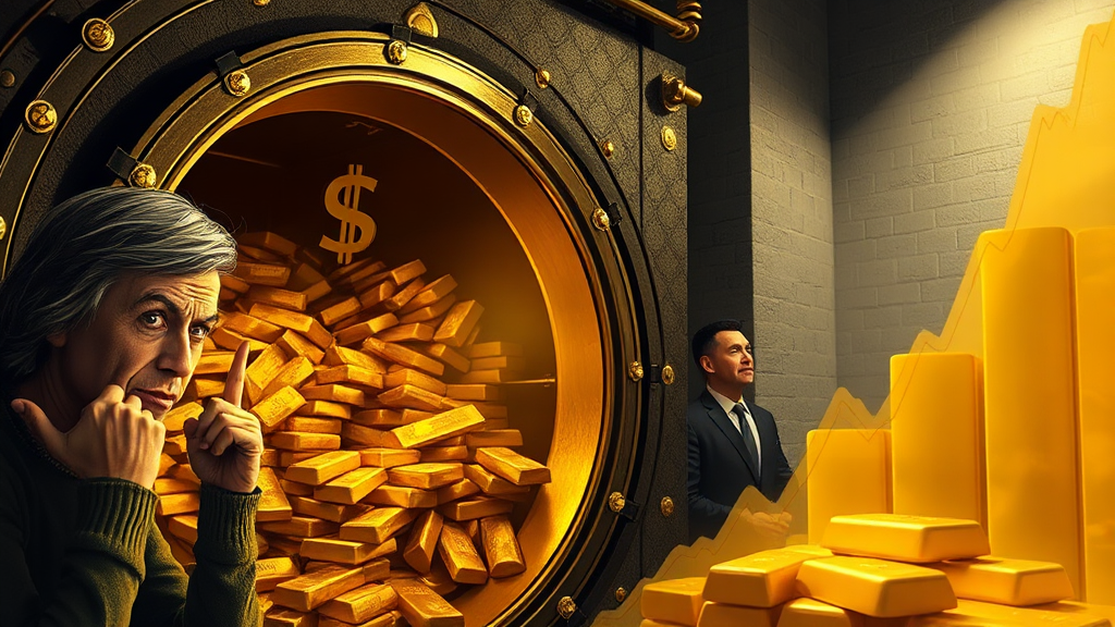 금값 상승 원인 분석 (realistic 스타일)