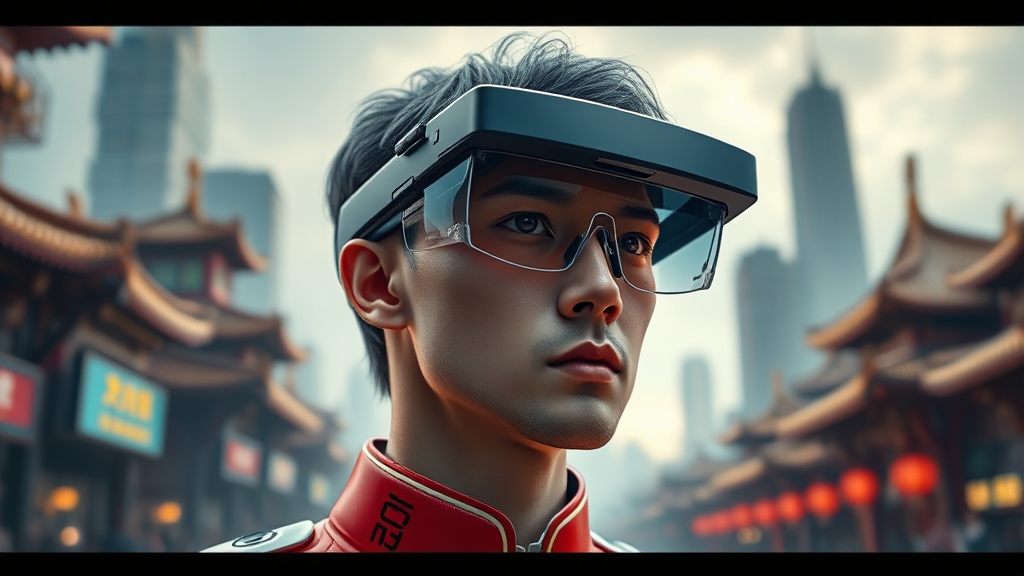 스마트 글래스 시장, 경쟁 심화! (realistic 스타일)