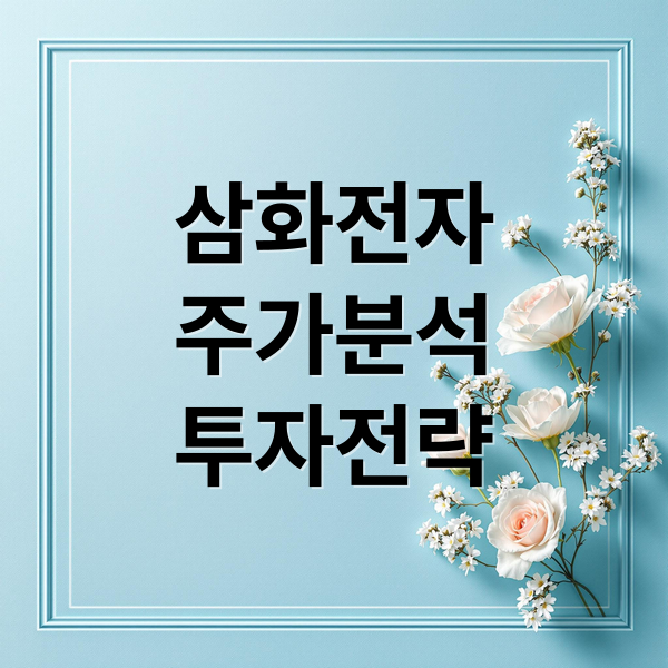 삼화전자
주가분석
투자전략 (삼화전자 주가)