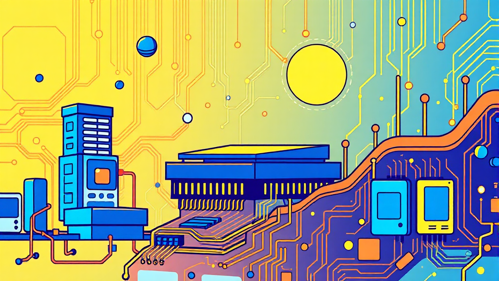 HBM 핵심 소부장 기술 및 기업 (cartoon 스타일)