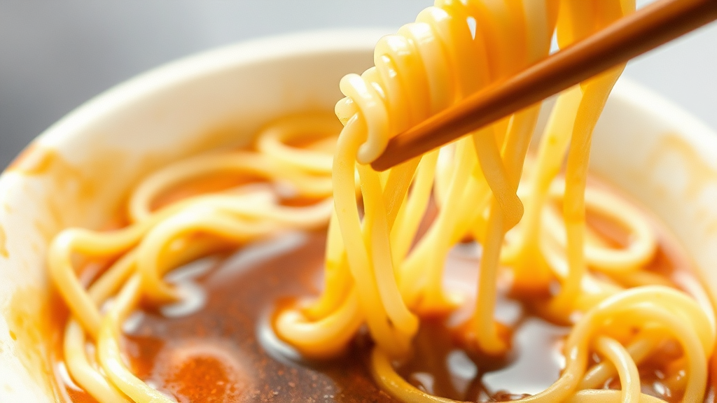 난면 국수, 맛의 비밀은? (watercolor 스타일)