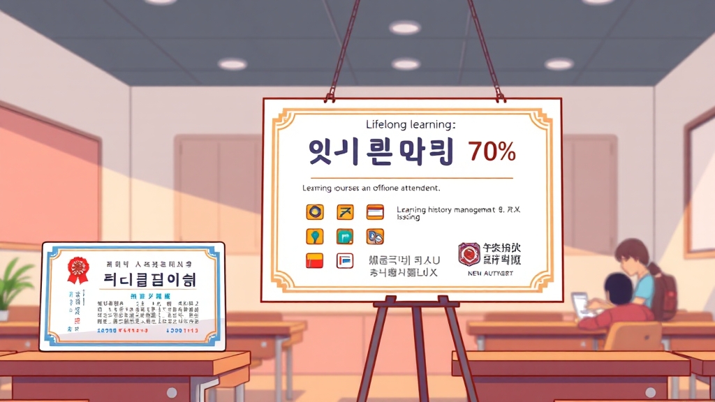 수료증, 어떻게 받을까? (cartoon 스타일)