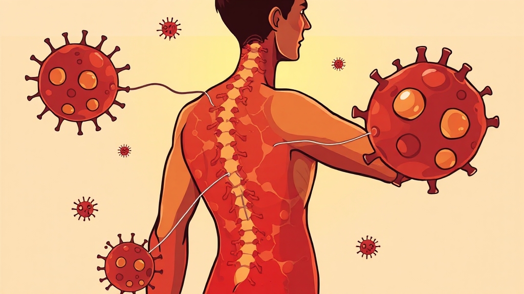 대상포진의 원인과 발병 과정 이해하기 (cartoon 스타일)