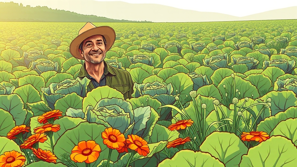 병충해 방제 및 친환경 재배 (illustration 스타일)